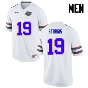 Men's Florida Gators #19 Caleb Sturgis NCAA Nike White Authentic Stitched College Football Jersey RJJ5662IS